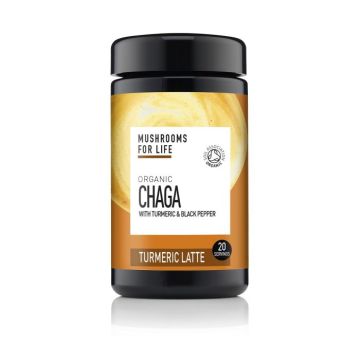 Mushrooms4life Chaga Kurkuma Paddenstoelen Latte 1000MG